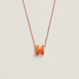 18K Mini Pop H Orange Necklace