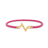 18K Louis Volt Upside Down Play Pink Bracelet