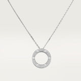 18K Cartier Love Diamond-Paved Necklace