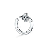 18K T T1 Open Hoop White Gold Earrings
