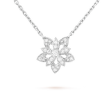 18K Van Cleef & Arpels Lotus Openwork Pendant Necklace