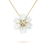 18K Rose De No?l Clip Pendant Necklace