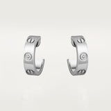 18k Cartier Love 2 Diamonds Earrings