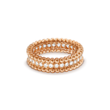 18K Rose Gold Perlée Diamonds Ring