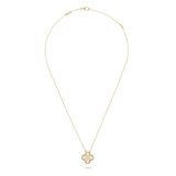 18K Sweet Alhambra Diamond Clover Necklace