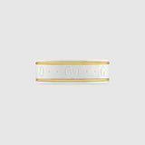 18K Double G Icon White Zirconia Ring