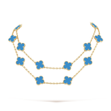 18K Van Cleef & Arpels Vintage Alhambra 20 Motifs Long Necklace
