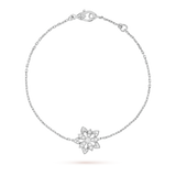 18K Van Cleef & Arpels Lotus Openwork Pendant Bracelet