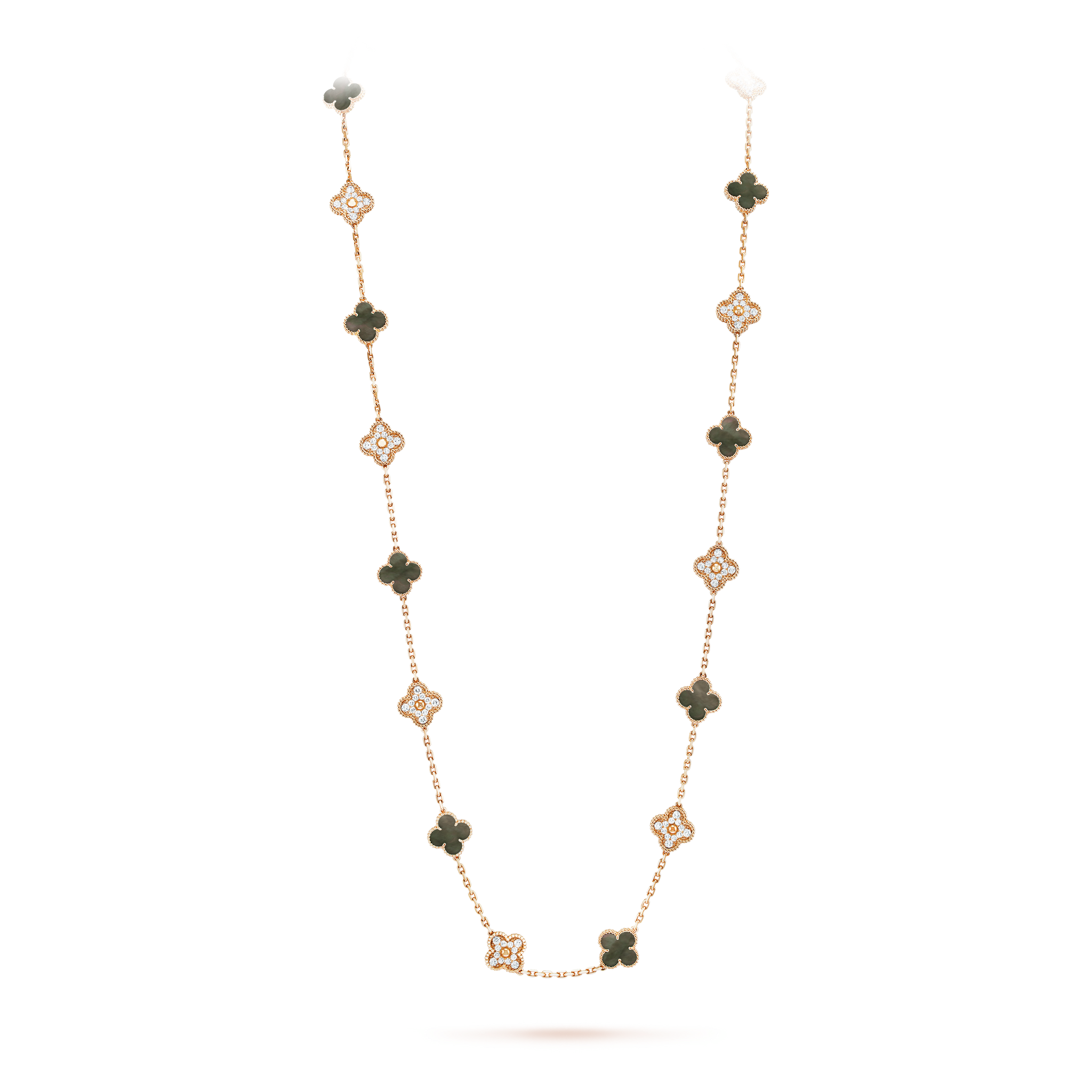 18K Vintage Alhambra 20 Motifs Long Necklace