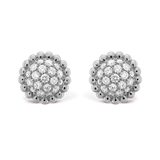 18k Van Cleef & Arpels Perlée Diamonds Earrings
