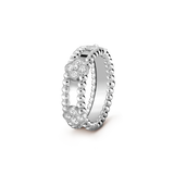 18K White Gold Van Cleef & Arpels Perlée Clovers Ring