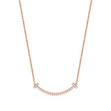 18K T Medium Diamond Pendant Necklace