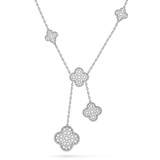 18K Van Cleef & Arpels Magic Alhambra Six Motifs Diamonds Necklace