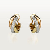 18k Cartier Trinity Diamond Earrings