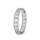 18K White Gold Van Cleef & Arpels Perlée Clovers Bracelet