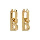 18k Balenciaga B Chain XS Earrings