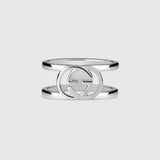 Double G Interlocking G Wide Open Ring