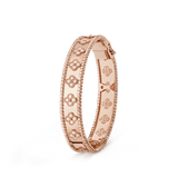 18K Rose Gold Perlée Clovers Bracelet