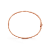 18K Rose Gold Perlée Diamonds One Row Bracelet
