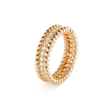 18K Yellow Gold Van Cleef & Arpels Perlée Diamonds Ring