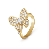 18K Van Cleef & Arpels VCA Two Butterfly Ring