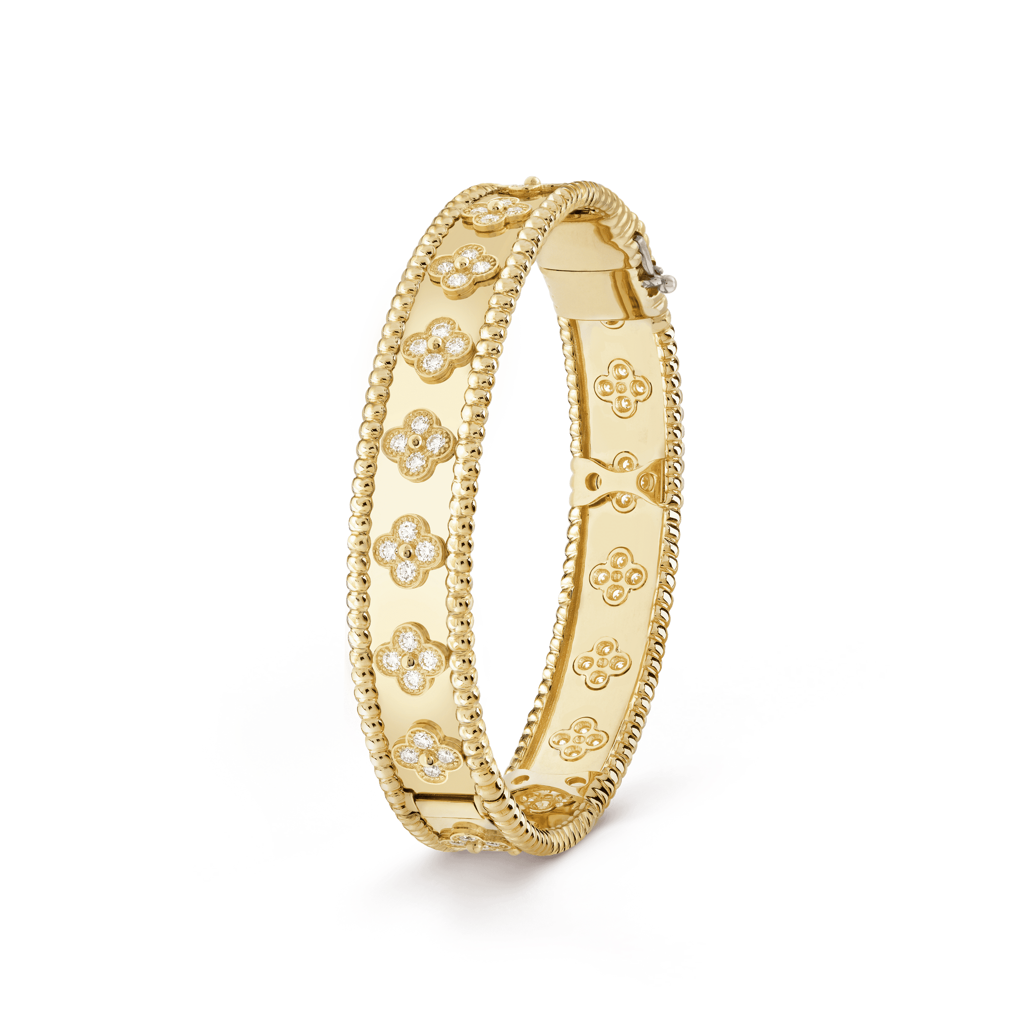 18K Yellow Gold Van Cleef & Arpels Perlée Clovers Bracelet
