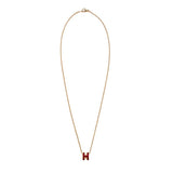 18K Mini Pop H Red Necklace
