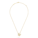 18K Two Butterfly Necklace