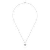 18K White Gold Sweet Alhambra Diamond Necklace