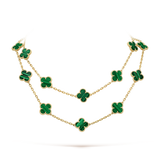 18K Van Cleef & Arpels Vintage Alhambra 20 Motifs Long Necklace