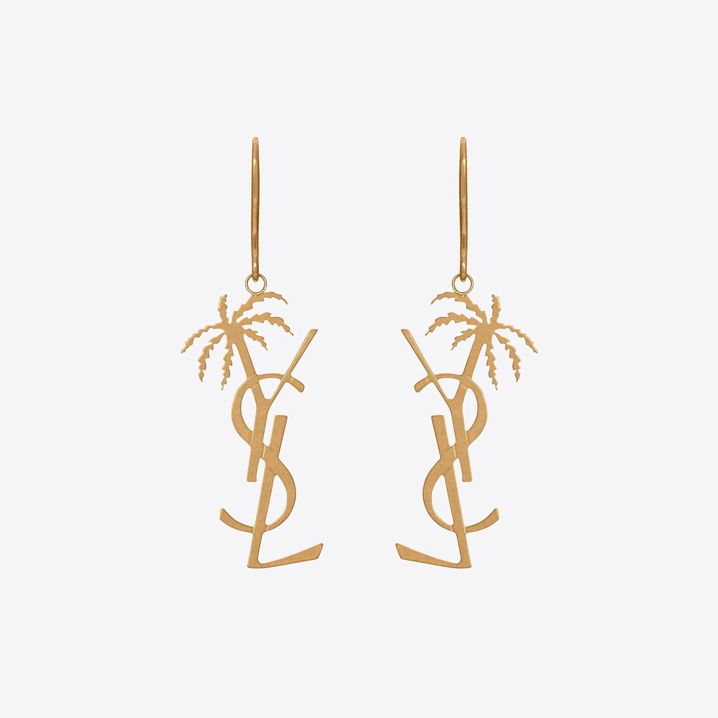18K Saint Monogram Palmier Statement Earrings