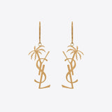 18K Saint Monogram Palmier Statement Earrings
