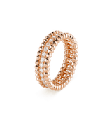 18K Rose Gold Perlée Diamonds Ring