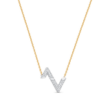 18K Louis Volt Upside Down Pendant Necklace