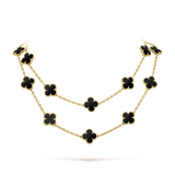 18K Van Cleef & Arpels Vintage Alhambra 20 Motifs Long Necklace