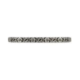 GG Interlocking G Cuff With Flowers Bracelet