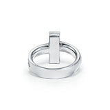 18K T Narrow Pave Ring
