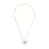 18K Van Cleef & Arpels Rose De No?l Clip Pendant Necklace