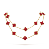 18K Van Cleef & Arpels Vintage Alhambra 20 Motifs Long Necklace