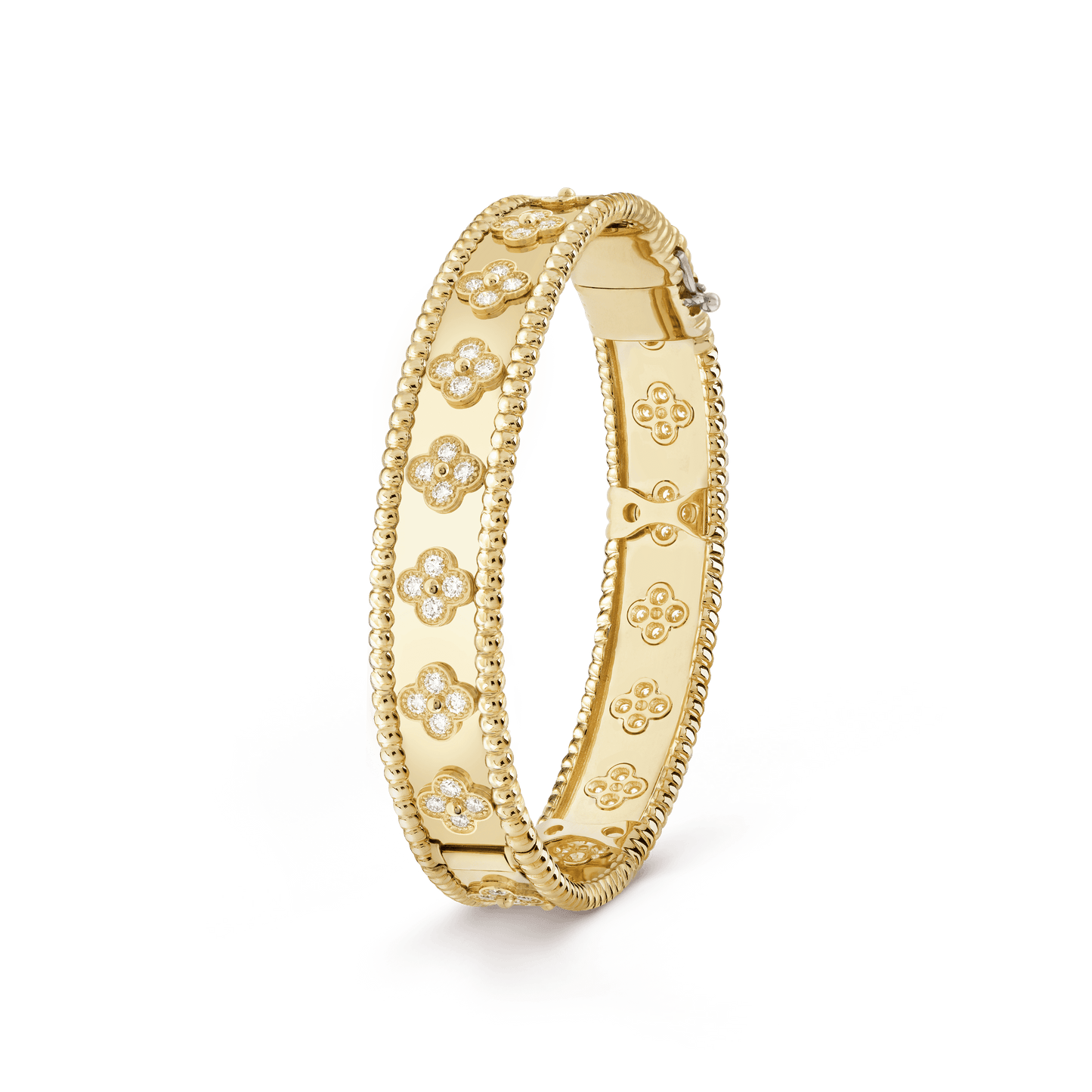 18K Yellow Gold Van Cleef & Arpels Perlée Clovers Bracelet