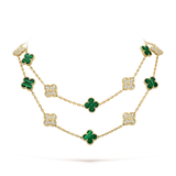 18K Van Cleef & Arpels Vintage Alhambra 20 Motifs Long Necklace