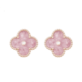 Pink Diamond Clover Earring