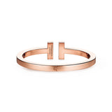 18K T Diamond Square Bracelet