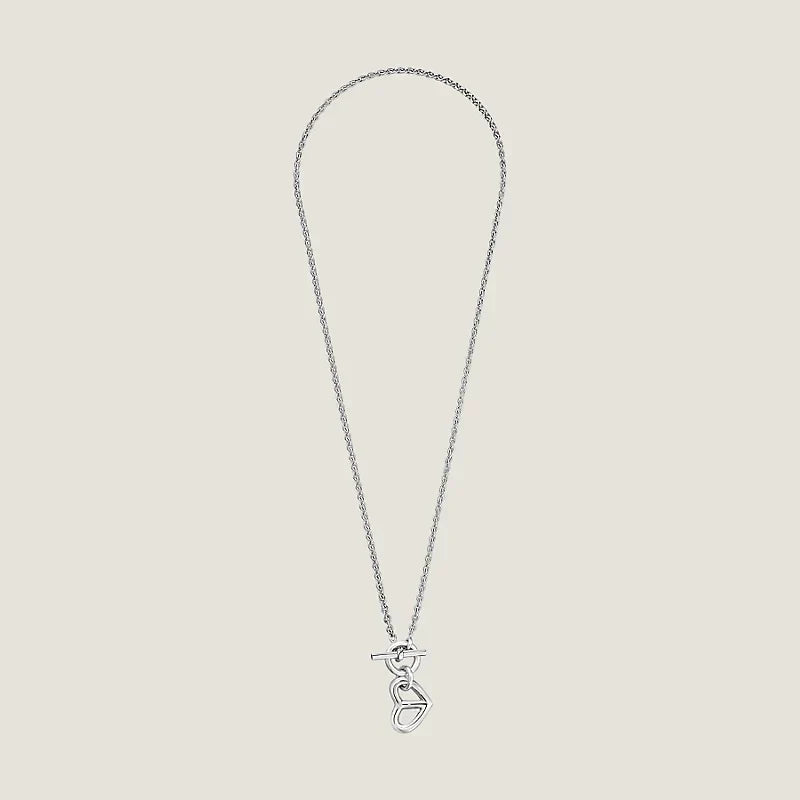 18K Cache-coeur Amulette Pendant H Necklace