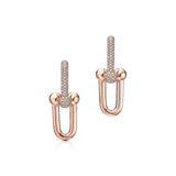 18K T HardWear Large Link Diamonds Earrings