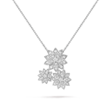 18K Van Cleef & Arpels Three Flowers Lotus Necklace