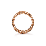 18K Rose Gold Perlée Diamonds Ring