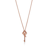 18K T Keys Woven Diamonds Medium Necklace