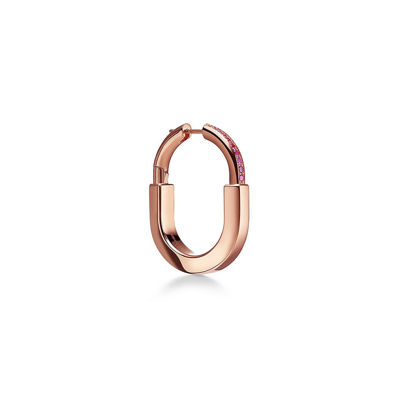 18K T Lock ROSE Edition Medium Earrings