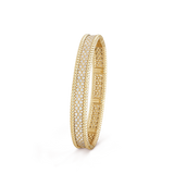 18K Van Cleef & Arpels Perlée Diamonds Three Rows Bracelet